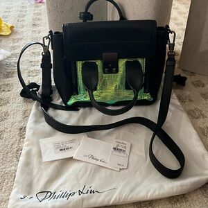 Phillip Lim Pashli Mini Satchel blue/green iridescent limited edition bag